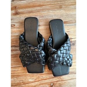 Sandals black slides 5